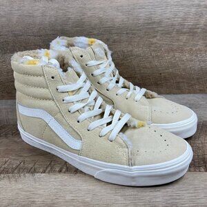 VANS SK8 Hi Cozy Hug Biscotti Sherpa Classic Skate Shoes Mens 7.5 Womens 9 NEW